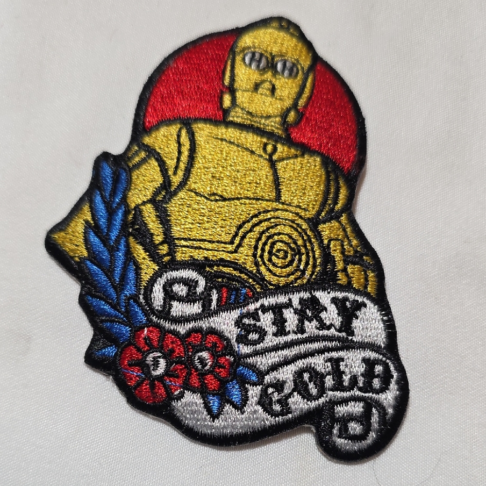 C3PO Stay Gold Iron On Patch STAR WARS